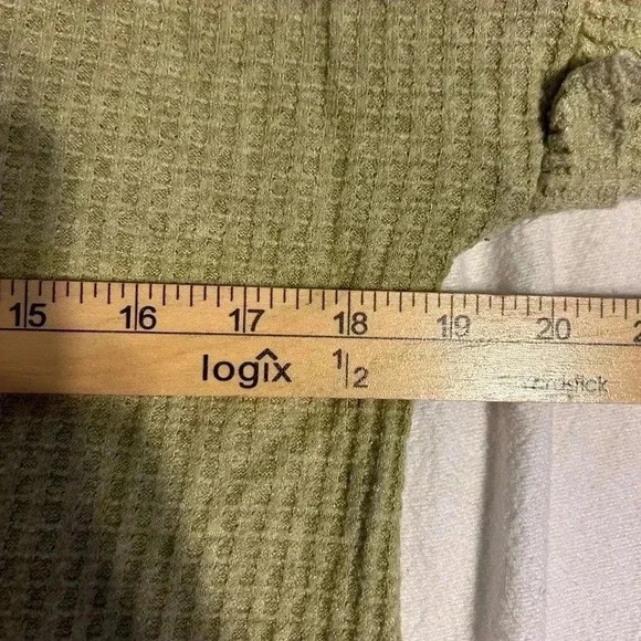 Cozy Waffle Knit  Ruffle Long sleeve Top - Picture 5 of 6